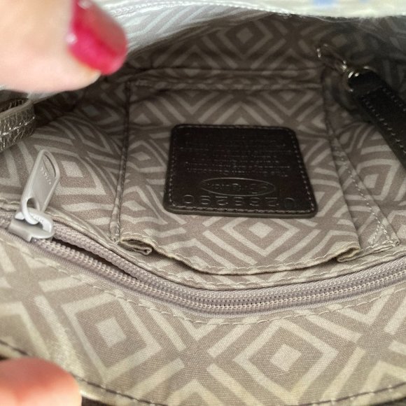 Brighton Leather Bronzy Brown Silver Studded Crossbody in Great Condition - Picture 9 of 10